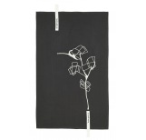 Tea Towel with Art Motif,Dark Grey
