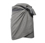 Towel to Wrap Around You,Dark Grey Piqu