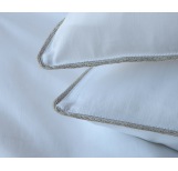 Lucia Organic Cotton Sateen Piped Pillow Case