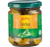 Zucchini, gegrillt, in Kräuteröl