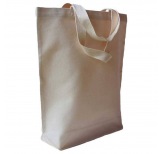 Canvas bag with white contrast stitiching